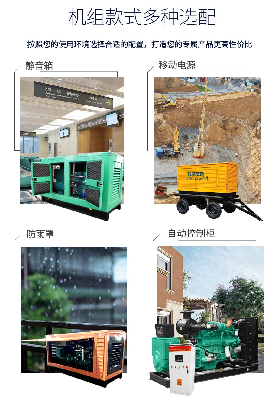 30kw柴油發(fā)電機組自選配置