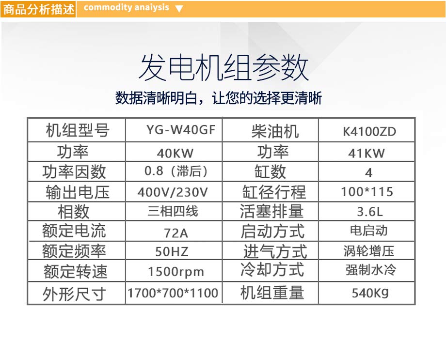 40kw柴油發(fā)電機組參數(shù)